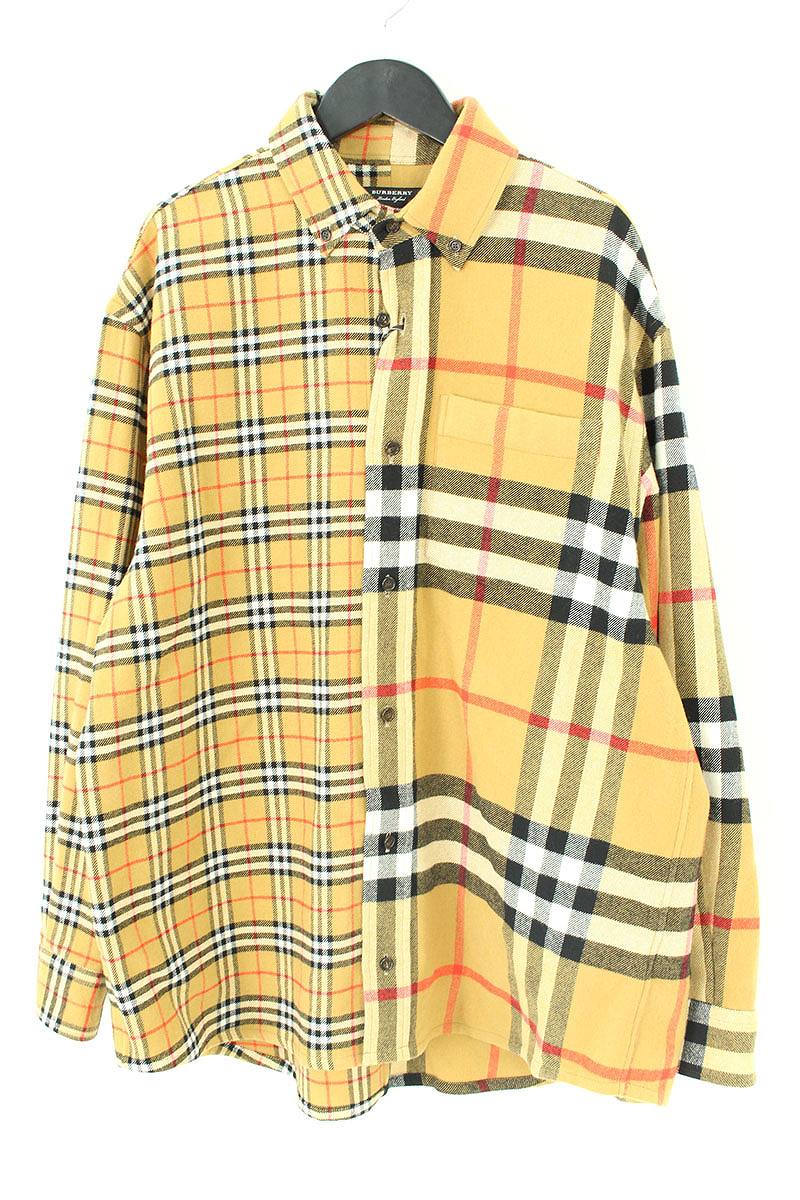 バーバリー Burberry ゴーシャラブチンスキー Gosha Rubchinskiy オーバーサイズノバチェック 切替フランネル長袖シャツの買取実績 ブランド買取のリンカン Rinkan