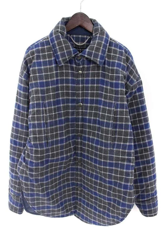バレンシアガ パテッドシャツ - ジャケット/アウター