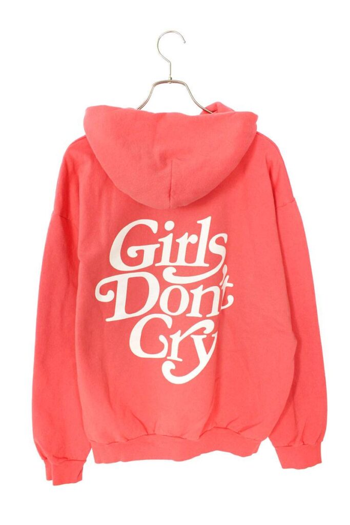 Girls Don't Cry ガールズドントクライ ×Awake Logo Hoody プルオーバーパーカー フードロゴ刺繍 レッド
