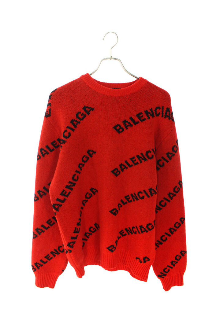 新品 Balenciaga 刺繡カシミヤニット オフホワイト バレンシアガ 