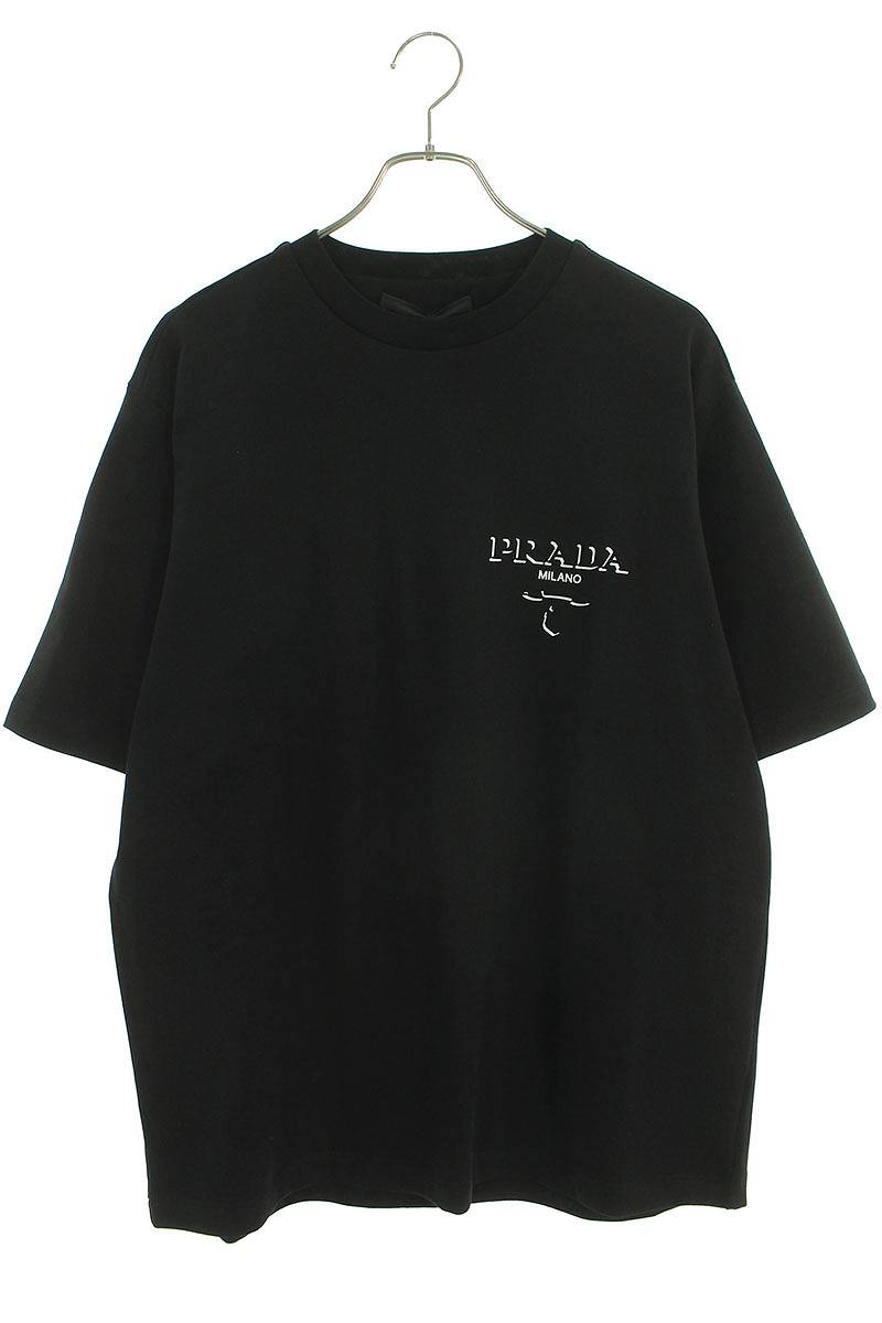 プラダ24SS ロゴ エンボス Tシャツ UJN896